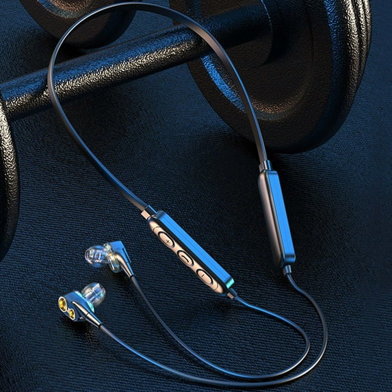 Up to 65% off! Dqueduo Bluetooth Headphones Neckband Bluetooth Headphones,HD Stereo Wireless Sports Earphones,Around Neck Bluetooth Headphones Noise Cancelling Mic,Sport Headest Bluetooth Earbuds