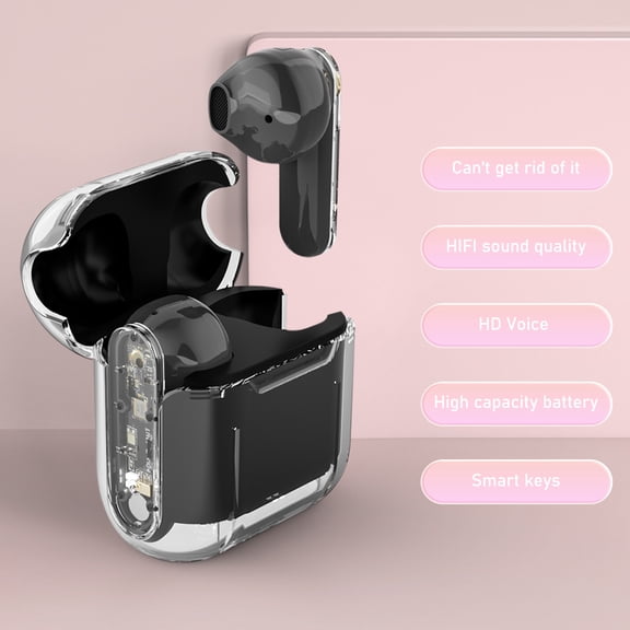 Up to 65% off! Dqueduo Bluetooth Headphones Wireless Earbuds Bluetooth 5.3 Finger Control With Wireless Charging Case Semi In-Ear Built-in Mic Headset Premium Deep Bass Bluetooth Earbuds