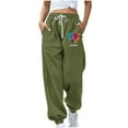 thumbnail image 1 of Up to 65% off!Fashion Plus Size Sweatpants for Womens High Waist Heart-shaped Printed Sports Loose Casual Wide Leg Drawstring Pocket Sweatpants Long Pants, 1 of 4