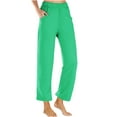 thumbnail image 1 of Up to 65% off! Plus Size Sweatpants for Womens High Waist Casual Cropped Pants Gradient Summer Beach Pants Crop Wide Leg Pants Loose Yoga With Pockets, 1 of 5