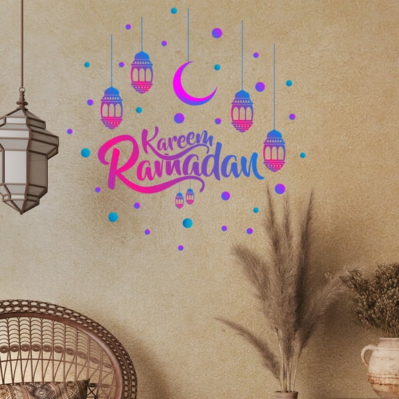 Up to 65% off! Ramadan Decorations Wall Decals Wall Sticker For Home Stickers,Islamic Muslim Wall Stickers,Eid Mubarak Ramadan Decor Star Lantern Stickers Decals
