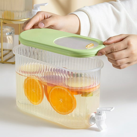 Up to 65 off!Yyuenw 3.5L/0.9 Gallon Cold Kettle with Faucet in Refrigerator, Plastic Beverage Dispenser Juice Water Fruit Teapot Lemonade Milk Containers for Fridge, Parties and Daily Use