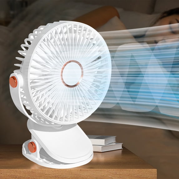 Up to 65 off!Yyuenw 5 Speeds Clip on Fan Rechargeable - Mini USB Portable Desk Fan with Clip, LED Display Powerful Silent Table Fan, 720°Flexible Rotation for Bed, Home, Stroller, Sport, Camping