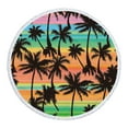 thumbnail image 1 of Up to 65 off!Yyuenw Round Beach Towel Oversized Blanket Palm Leaves Tropical Style Flamingo Print Microfiber Large Round Towel Picnic Mat Super Water Absorbent Towel 60 Inches Diameter, 1 of 5