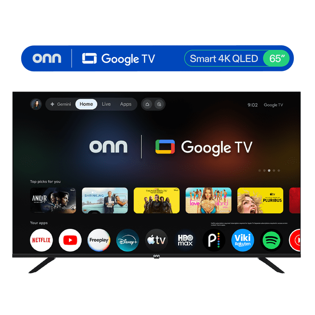 65" onn QLED 4K UHD Smart Google TV, 65SQ4GSB1