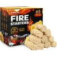 thumbnail image 1 of 65 pcs Fire Starter - Natural Fire Starters for Fireplace, Pellet Stove & Wood, Fire Pit, Smoker, BBQ, Chimney, Pizza Oven - Fire Starters for Grill, Charcoal Starter, 1 of 3