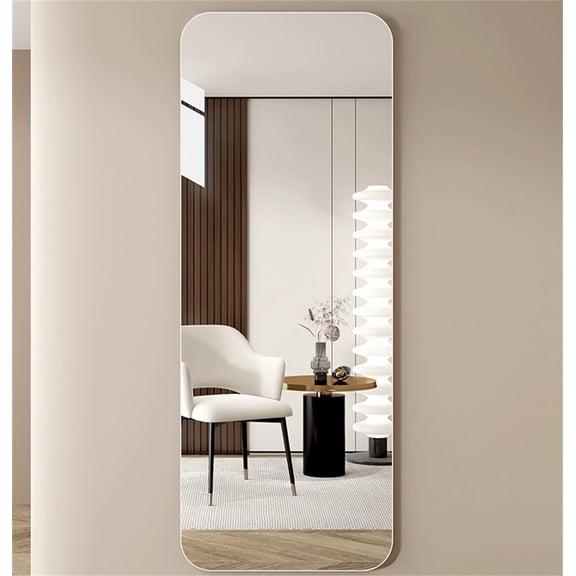 65"x 24" inch Full Body round corner mirror for Living Room Bedroom Cloakroom Wall hanging with hanging hole High quality 5mm silver mirror Explosion-proof glass