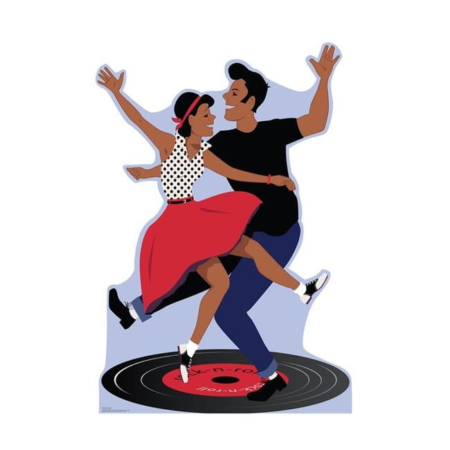 65'' Retro Dance Couple Cardboard Standup Decor