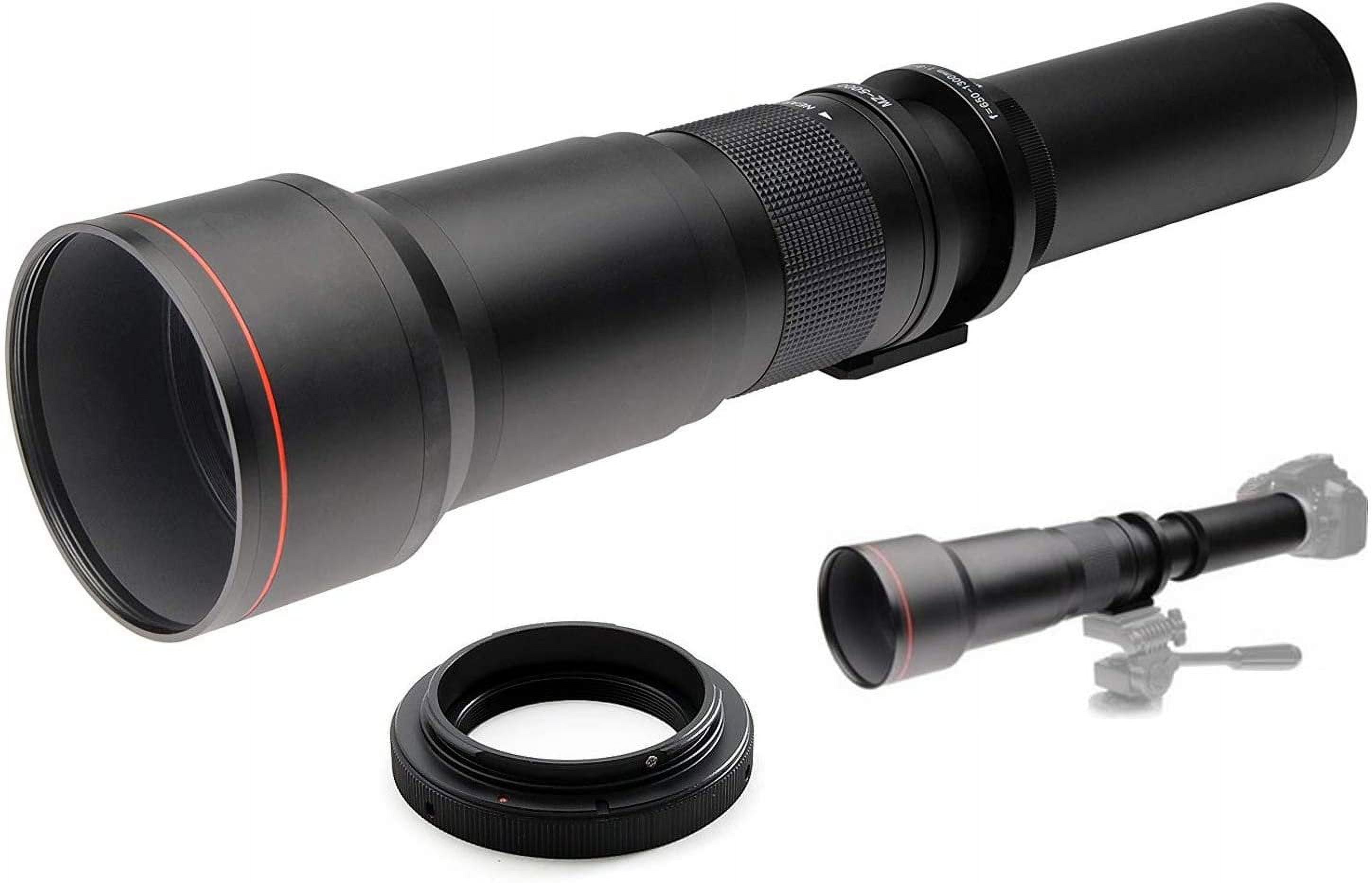 long-range 650?mm-1300?mm F / 8望遠ズームレンズfor CanonデジタルEOS Rebel t2i、t3、t3i、t4i、t5i、t5、t6、t6i, t6s、sl1、eos60d、eos7 650-1300mm-F-8-16-Manual-