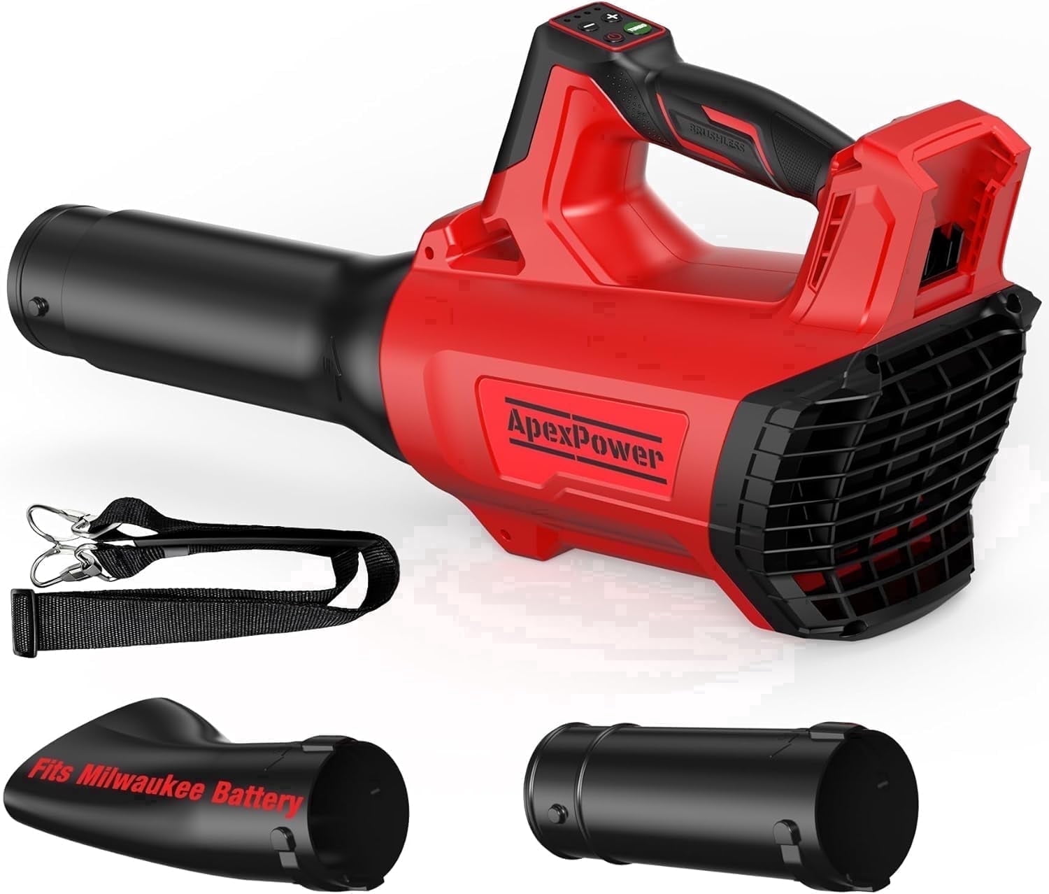 650 CFM 160 MPH Cordless Leaf Blower, 26000 RPM Brushless Motor, 4-Speed + Turbo Mode, Lock-On Switch, 2-Piece Tube, for Milwaukee M18 Battery (Battery Not Included)