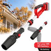 Cordless Leaf Blower for Milwaukee M18 Battery 31000 RPM Brushless Motor, 60° Adjustable Head, Telescopic Pole up to 36 Inches, 3-Speed, Lock-On Switch (Bare To