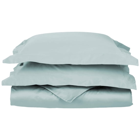 650-Thread Count 100% Egyptian Cotton Mediumweight Solid Duvet Cover Set Teal / Full/Queen