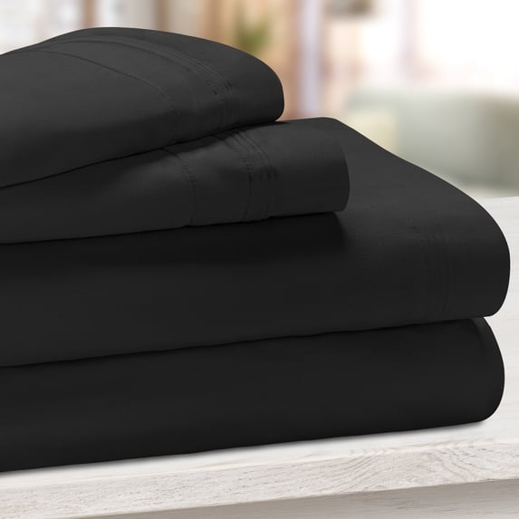 650-Thread Count 100% Egyptian Cotton Mediumweight Solid Sheet Set with Deep Pockets Burgundy / Cal King