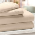 thumbnail image 1 of 650-Thread Count 100% Egyptian Cotton Mediumweight Solid Sheet Set with Deep Pockets Linen / Cal King, 1 of 4