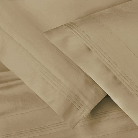 650 Thread Count 100% Egyptian Cotton Solid Pillowcases, 2-Piece Pillowcase Set by Blue Nile Mills- King, Linen