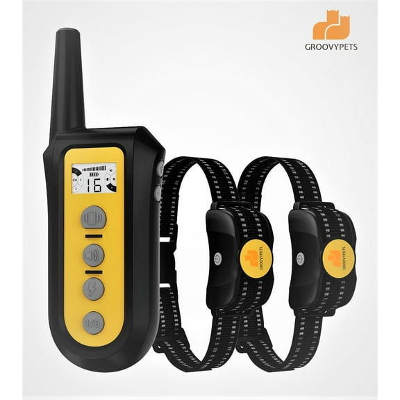 650 Yard Remote Dog Training Collar w/Automatic Bark Control, Rechargeable and Waterproof for Small Medium Large Dogs (2-Dog Training Kit)