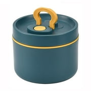 650 ml Thermal Food Container with Built-In Spoon for Hot Meals, Leakproof Insulated Lunch for Daily Use, Blue