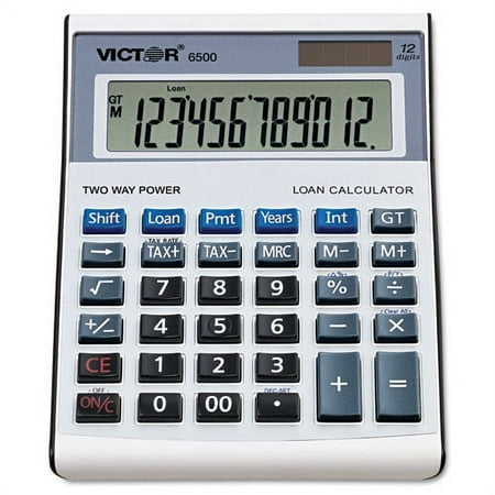 6500 Executive Desktop Loan Calculator, 12-Digit Lcd | Bundle of 2 Each