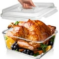 thumbnail image 1 of Large Glass Food Storage Container - 6500ml/220oz, Airtight Lid, Oven Safe, 28 Cup Capacity, 1 of 9