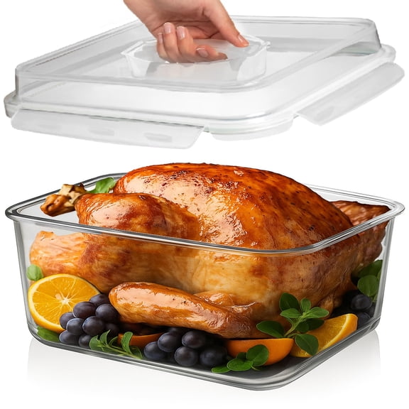 6500 ml Glass Food Storage Container with Airtight Locking Lid