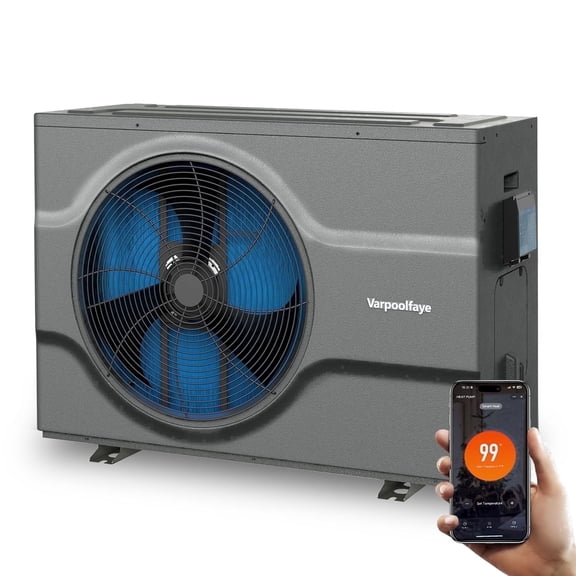60000 BTU Pool Heater for Above Ground Pool, 21000 Gallons Electric Pool Heater for Inground Pool,WiFi Control,Heating and Cooling Pool Heat Pump 230V