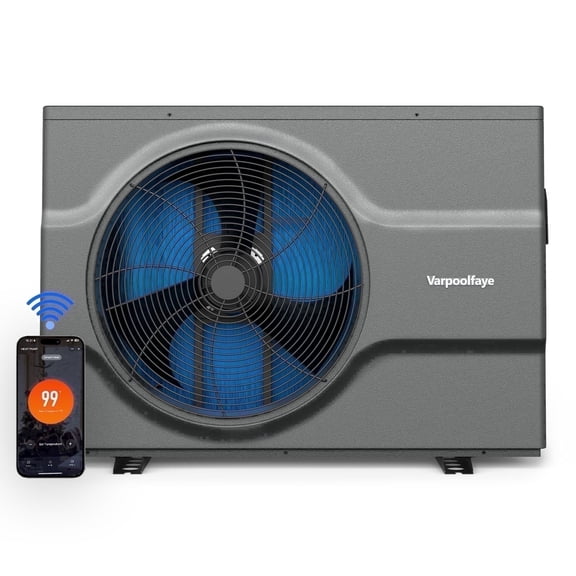 65000 BTU Swimming Pool Heat Pump - Full DC Inverter Pool Heater for Above and In Ground Pools and Spas - Dual Heating and Cooling - APP Control - 220-240V