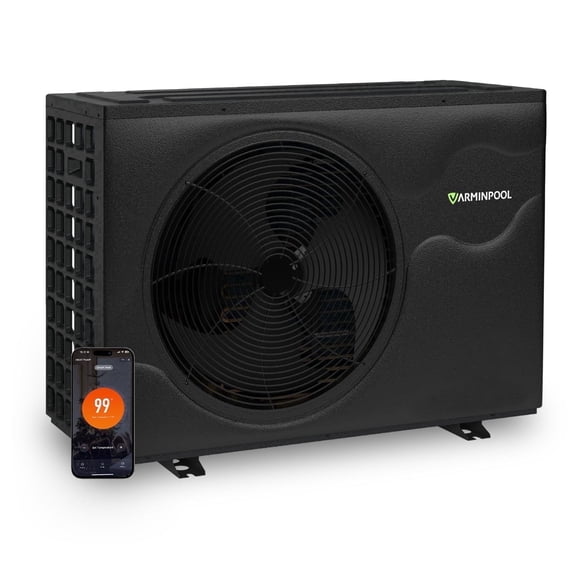 65000BTU Smart Inverter Pool Heat Pump for Inground & Above Ground Pools up to 20000 Gallons, WiFi Enabled Electric Pool Heater with Heating & Cooling, 220V, Timer Control