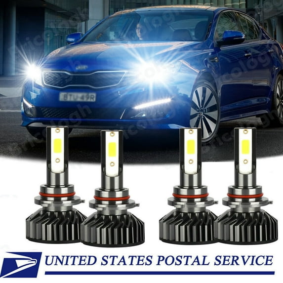 6500K Front LED Headlight High/Low Beam 9005 Bulbs For Kia Optima 2016 2017-2019