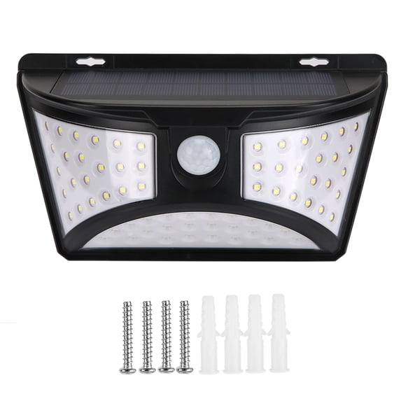 Slatcetga 6500K Solar Power Waterproof 68 LEDs Wall Lamp PIR Motion Detection Outdoor Garden Security Light