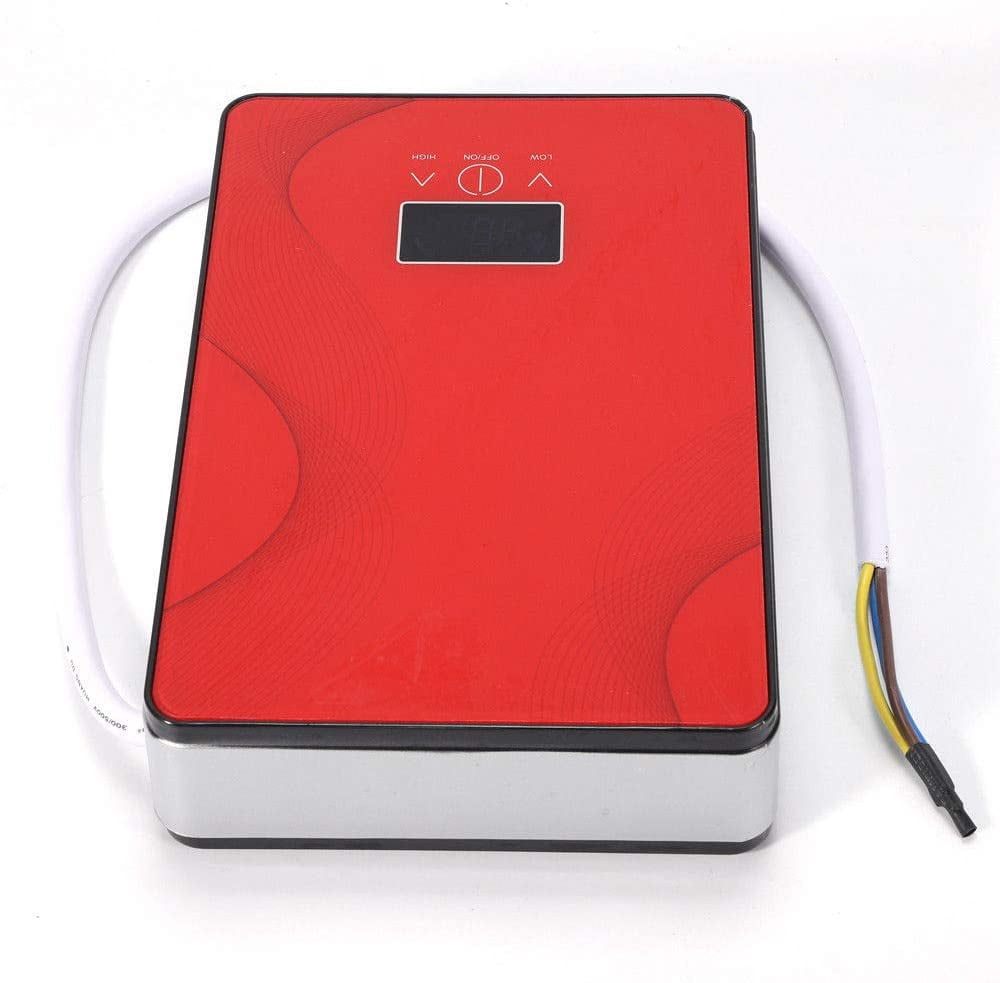 6500W Electric Tankless Water Heater with Shower for Bathroom Kitchen(Red)
