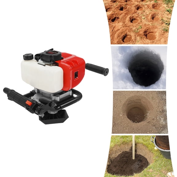 6500rpm 52CC Gas Powered Earth Auger Post Hole Digger Auger 2Stroke 2hp 44F-A (Drill Bit Not Included)
