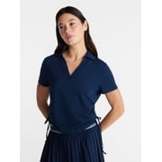 Women's Cinched Side Pique Polo Shirt, Sizes XS-XXXL