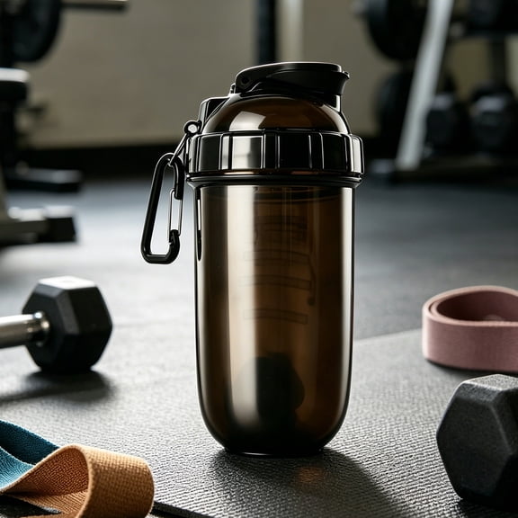650ML Handheld Fitness Sports Water Bottle, Protein Powder Shaker Cup with Mixing Ball and Scale Marks, Convenient Hydration Container for Gym Workout and Daily Outdoor Sports Use