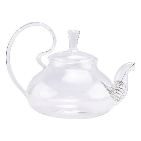 650Ml Heat High Handle Flower Coffee Glass Tea Pot Blooming Glass Teapot with Strainer