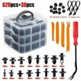 thumbnail image 2 of 100pcs Woodzdon Nylon Push-Type Retainer Clips | Fits 7mm Hole For GM, Chrysler, Ford 2 of 6