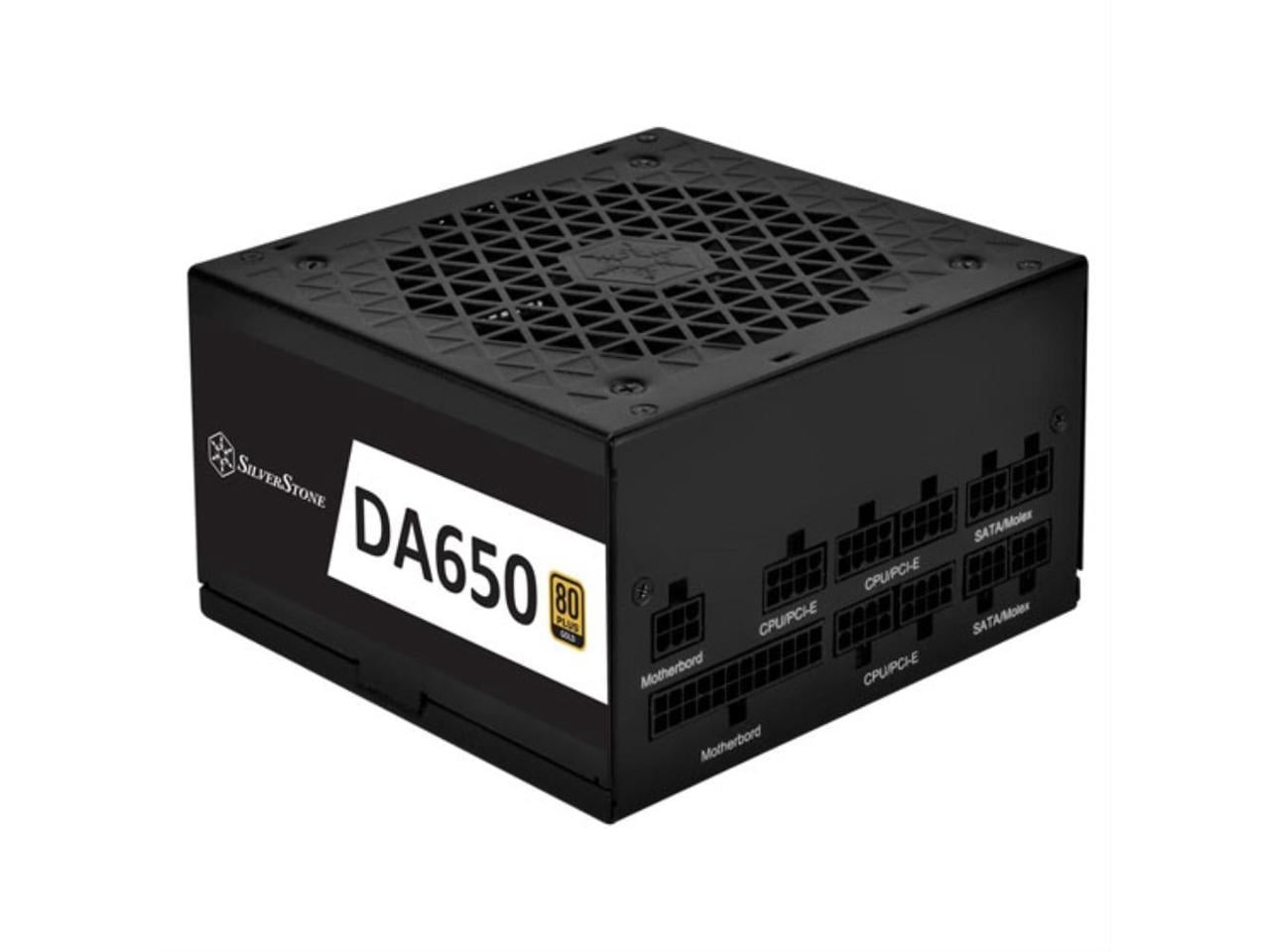 SilverStone Technology DA650-G 650W DA650 Gold 80 Plus Fully Modular ATX Power Supply, Black