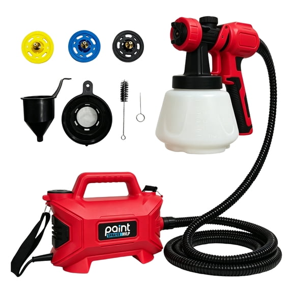 650W HVLP Electric Paint Sprayer, 3 Spray Patterns, Adjustable Flow Control & 6FT Hose, Lightweight Spray Gun for Walls, Furniture, Ceiling, Interior/Exterior Projects