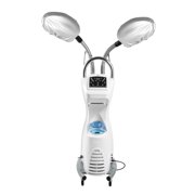 650W Hair Steamer 110V 8 Temp/Steam Gears 1L Tank 1-60min Timer Freestanding Multi-Functional Durable for Coloring Treatment Ozone Styling Hair Treatment