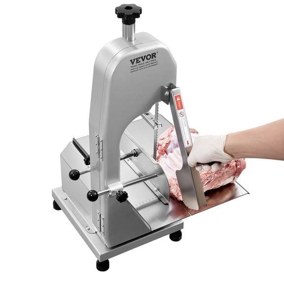 650W High-Speed Commercial Meat Bandsaw Machine, Large Cutting Capacity (4.33" Thick), Perfect for Bulk Processing Pork Chops, Beef Ribs, Frozen Fish Fillets