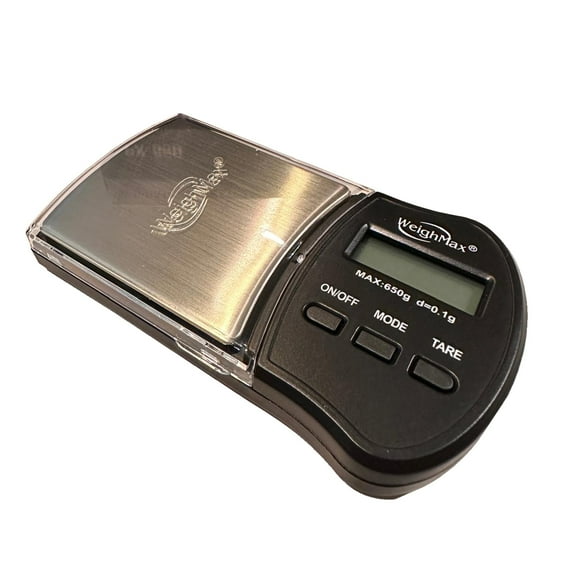 650g/0.1g Mini Pocket Scale with 6 Units, Tare, Scales Digital Weight Grams, Cal Weight Included