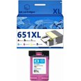 thumbnail image 1 of 651 XL 651XL Ink Cartridges Compatible for 202 202C 252 252C 5575 5645 Inkjet Printers, Leak-Proof Design Crisp Printing, 1 of 7