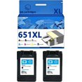 thumbnail image 1 of 651 XL 651XL Ink Cartridges Compatible for 202 202C 252 252C 5575 5645 Inkjet Printers, Leak-Proof Design Crisp Printing, 1 of 7