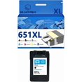 thumbnail image 1 of 651 XL 651XL Ink Cartridges Compatible for 202 202C 252 252C 5575 5645 Inkjet Printers, Leak-Proof Design Crisp Printing, 1 of 7