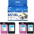 thumbnail image 1 of 651 XL 651XL Ink Cartridges Compatible for 202 202C 252 252C 5575 5645 Inkjet Printers, Leak-Proof Design Crisp Printing, 1 of 7