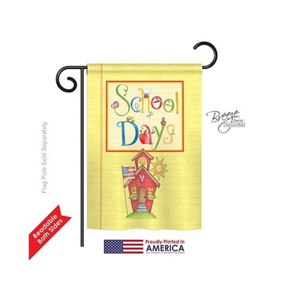 65105 School & Education School Days 2-Sided Impression Garden Flag