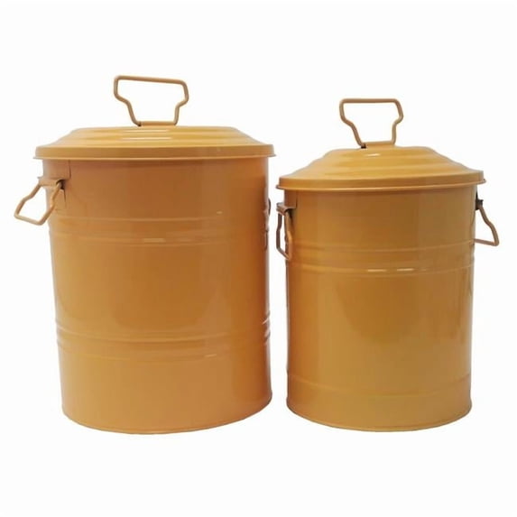6515E SAFF S-2 Enameled Galvanized Steel Storage Container - Set of 2