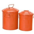 thumbnail image 1 of 6515E TA S-2 2.5 gal Enameled Galvanized Storage Container, Tangerine, 1 of 1
