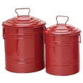 thumbnail image 1 of 6515E XR S-2 Enameled Galvanized Steel Storage Container - Set of 2, 1 of 1