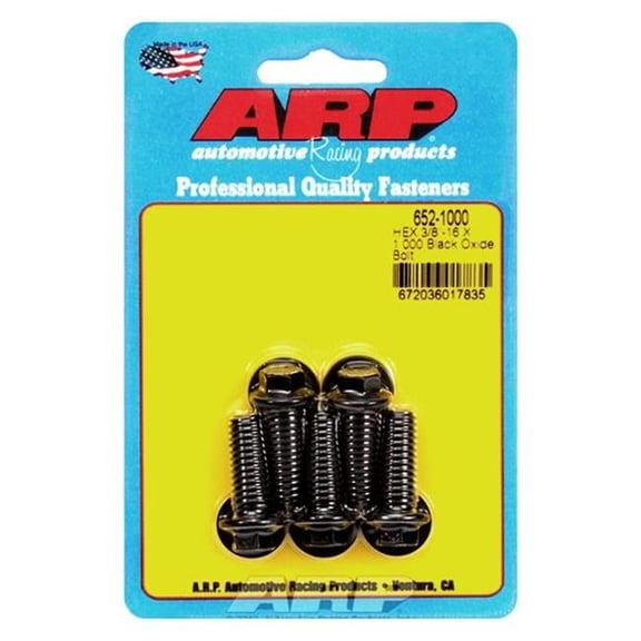 652-1000 0.37-16 x 1 in. 6 Point Bolt Kit - Set of 5