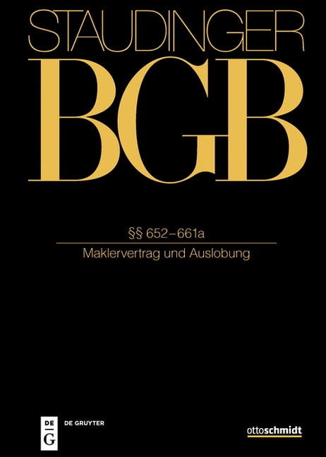 Â§Â§ 652-661a: (Maklervertrag Und Auslobung), (Hardcover)